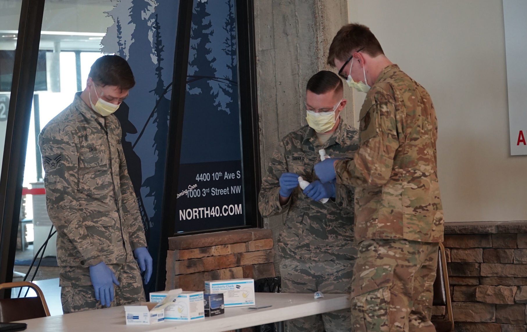 Montana Guard troops screen passengers